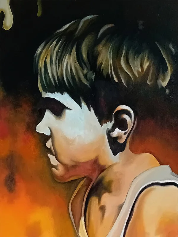 When God Was A Child / 12 x 9" / Oil on Board (2024) 🔴
