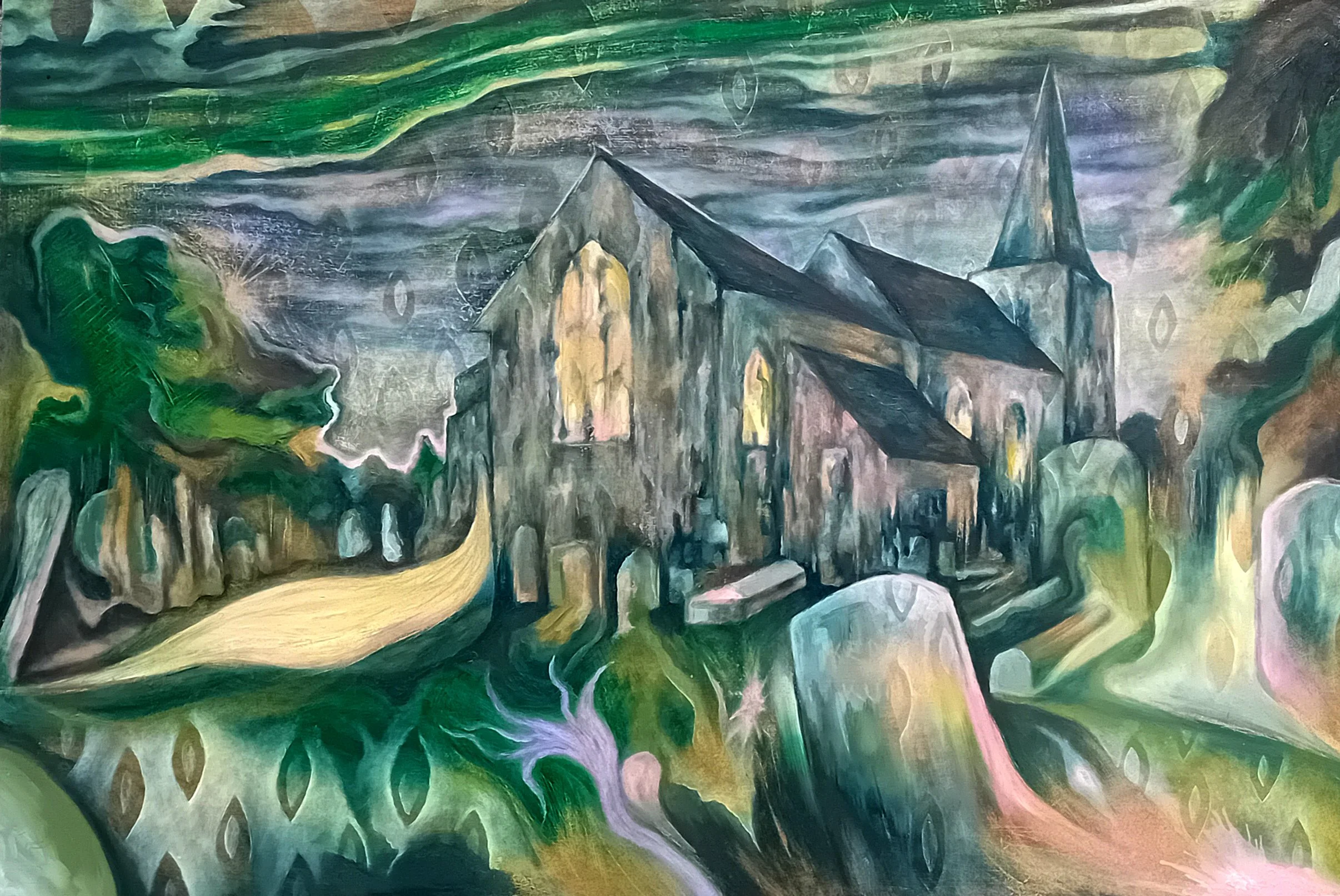 Spirits of Pluckley / 16 x 24" / Oil on board (2024)