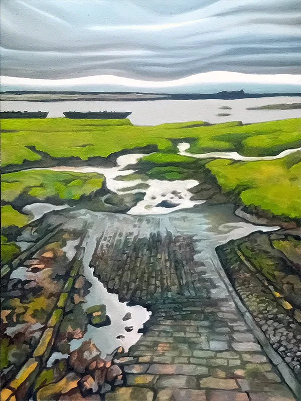 Medway Quiet II / 12 x 9" / Oil on Board (2024) 🔴
