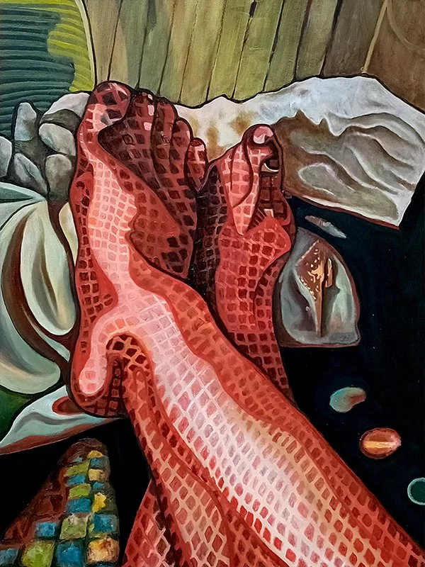 Recliner / 16 x 12" / Oil on Board (2024) 🔴