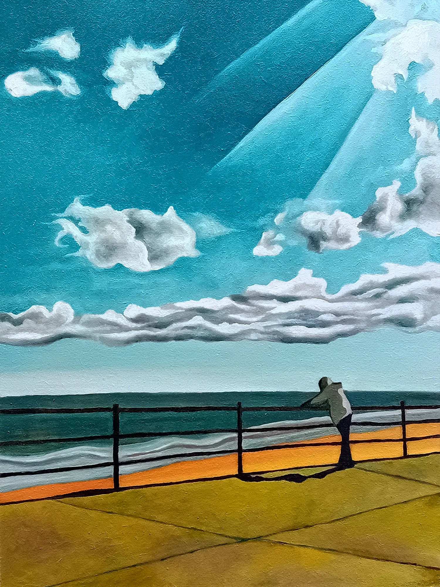 Between Moments / 12 x 9" / Oil on Board (2024) 🔴