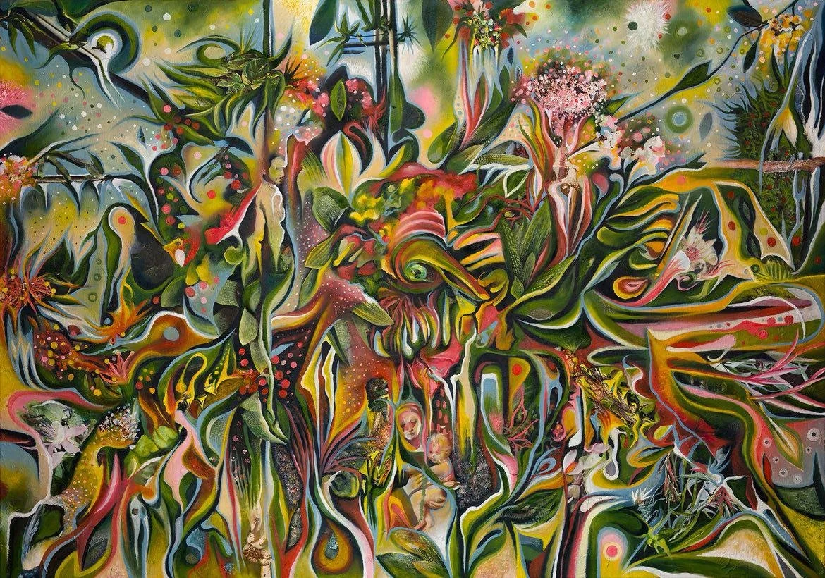 'Dream Catcher' / 70 x 100cm / Oil and mixed media on canvas / 2025