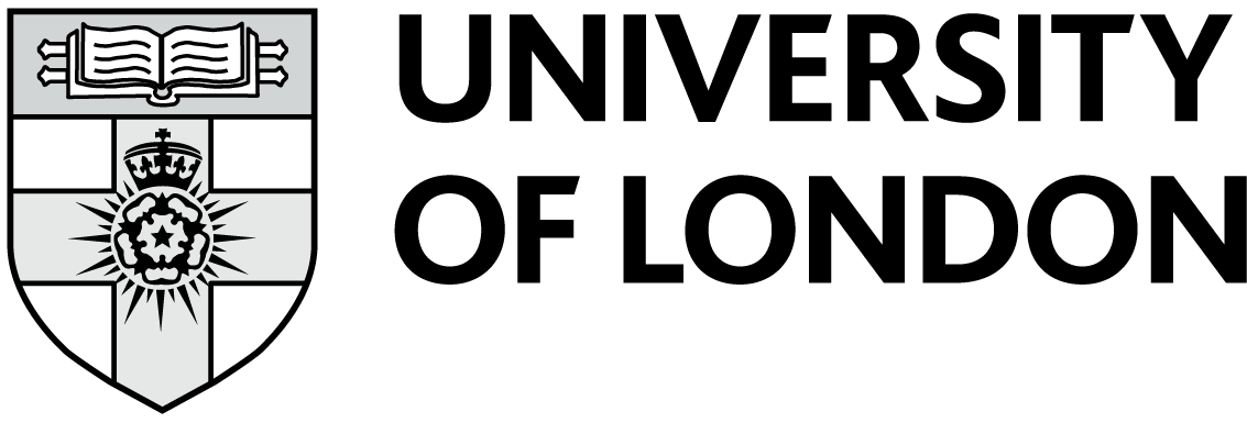 Logo of the University of London with text and emblem.