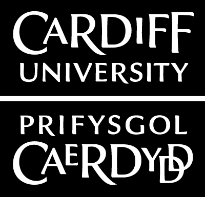 Logo of Cardiff University with text and emblem.