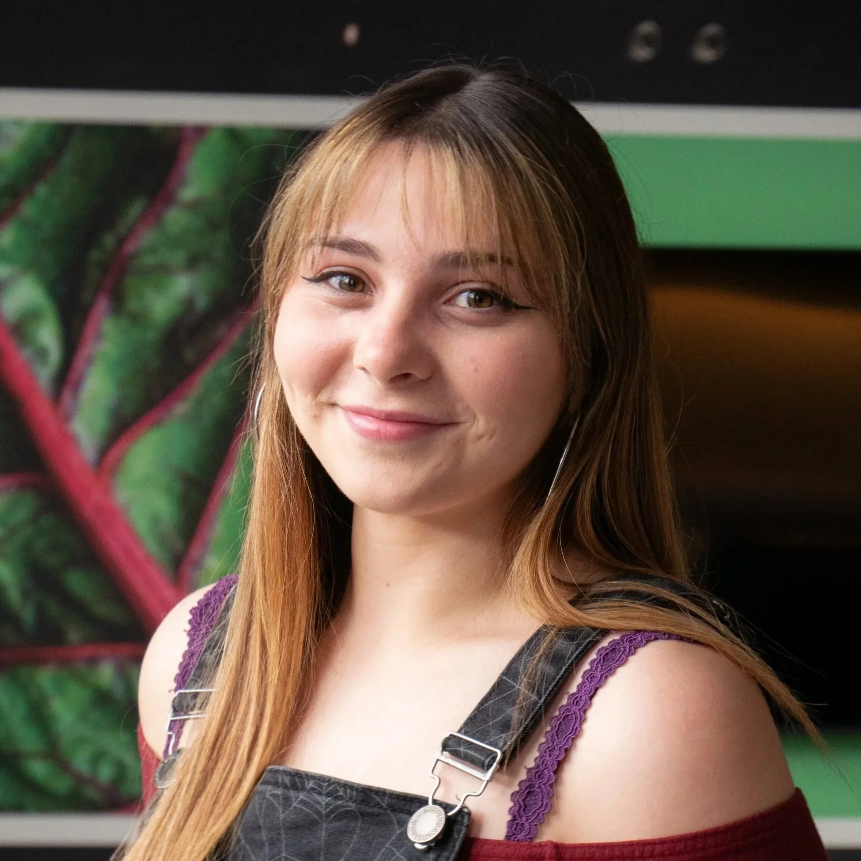 A young woman with brown hair