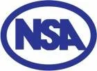NSA logo in blue text inside an oval shape