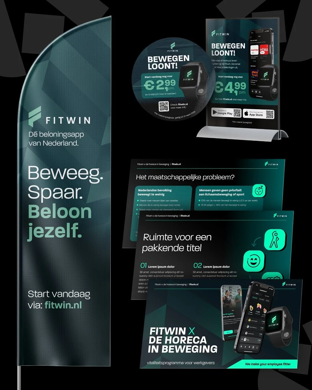 De Fitwin-app helpt gebruikers bewuster te worden van hun gezondheid en geeft inzicht in hun voortgang. Met een slim beloningssysteem motiveert Fitwin mensen om meer te bewegen.

Voor Fitwin heb ik niet alleen de website ontwikkeld en meegedacht over