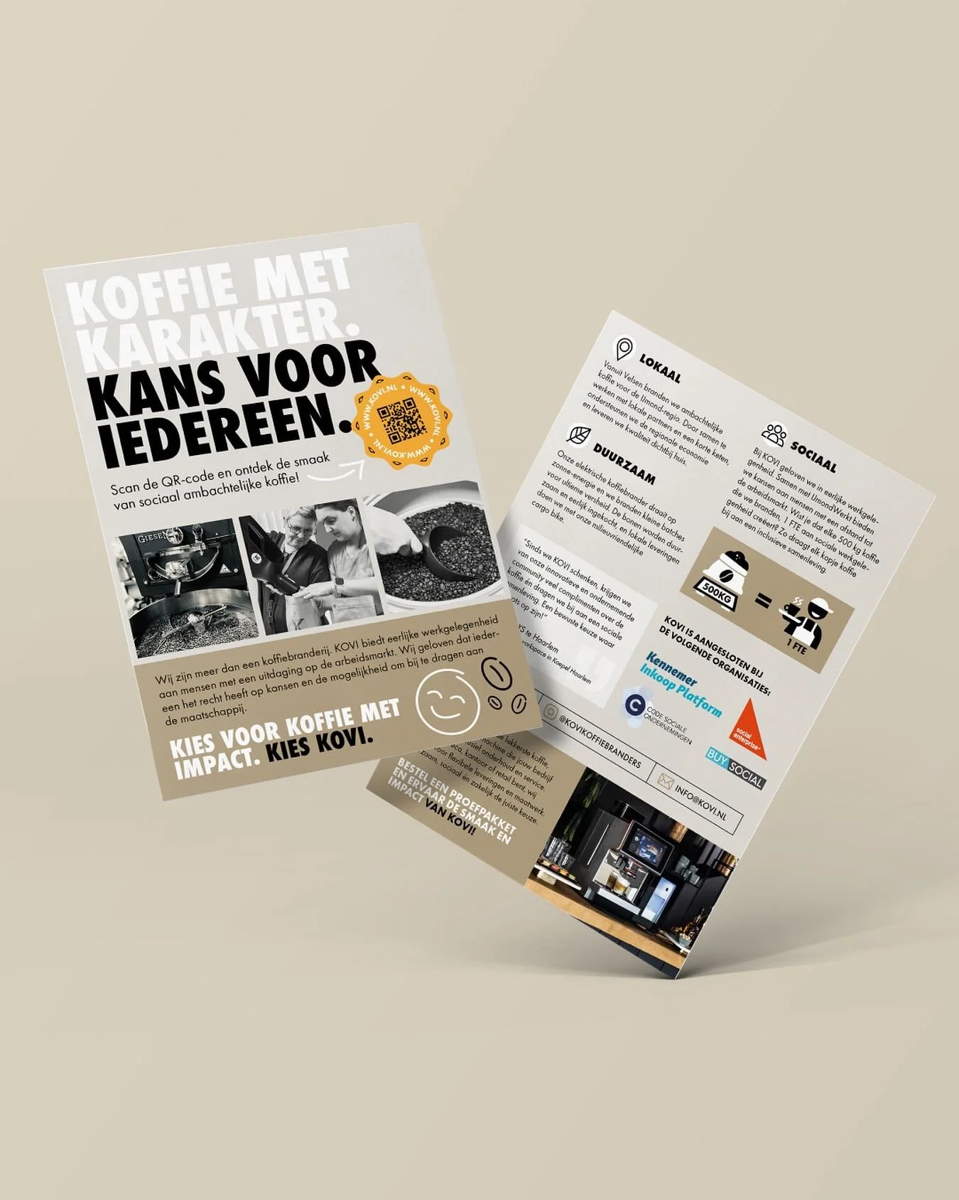 Het is altijd een plezier om een opdracht voor @kovikoffiebranders uit te voeren!

Kovi is d&eacute; sociaal duurzame koffiebranderij. Hun koffiebonen worden duurzaam en transparant ingekocht, en daarnaast biedt Kovi mensen met een afstand tot de arb