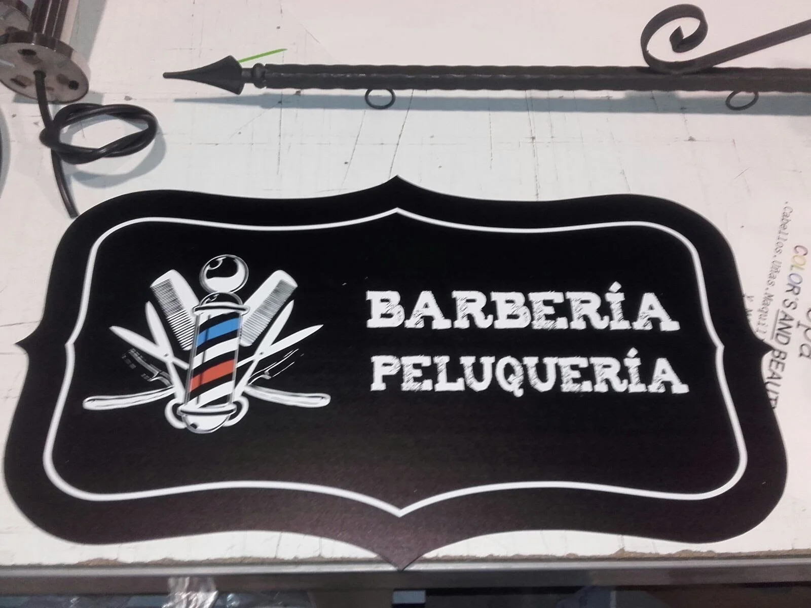 Banderola sin iluminación forma vintage
