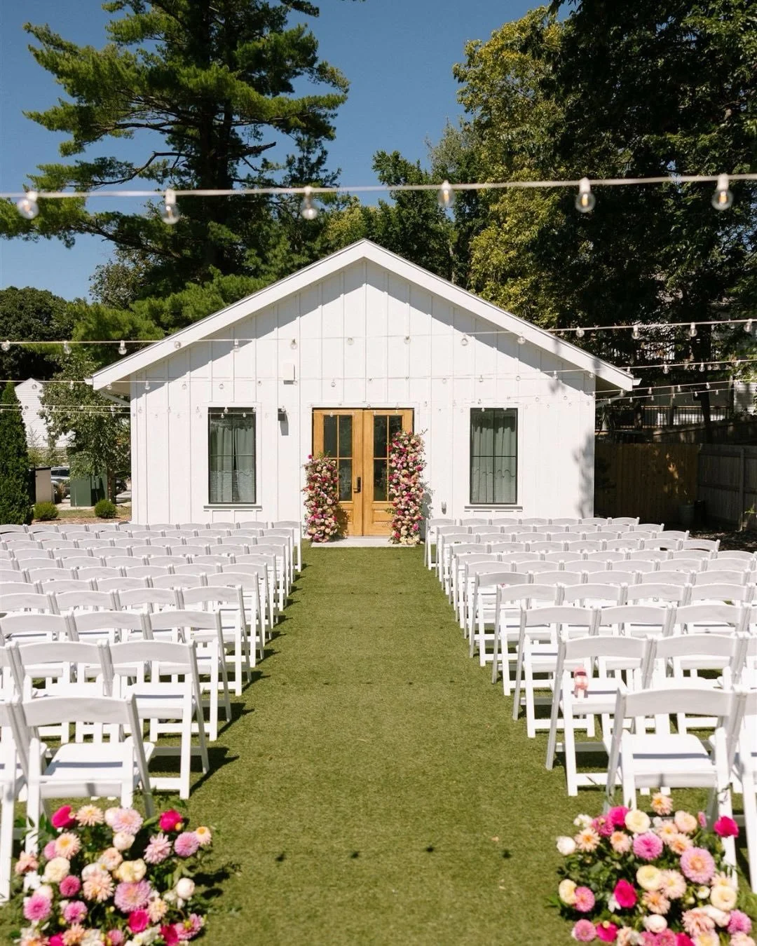 Sunshine, champagne energy, and a couple who did not stop smiling for one second. 

This day had all the good stuff: a gorgeous dress, bridesmaids looking so good, flowers popping, bubbles flying, and two people having the absolute best time getting 