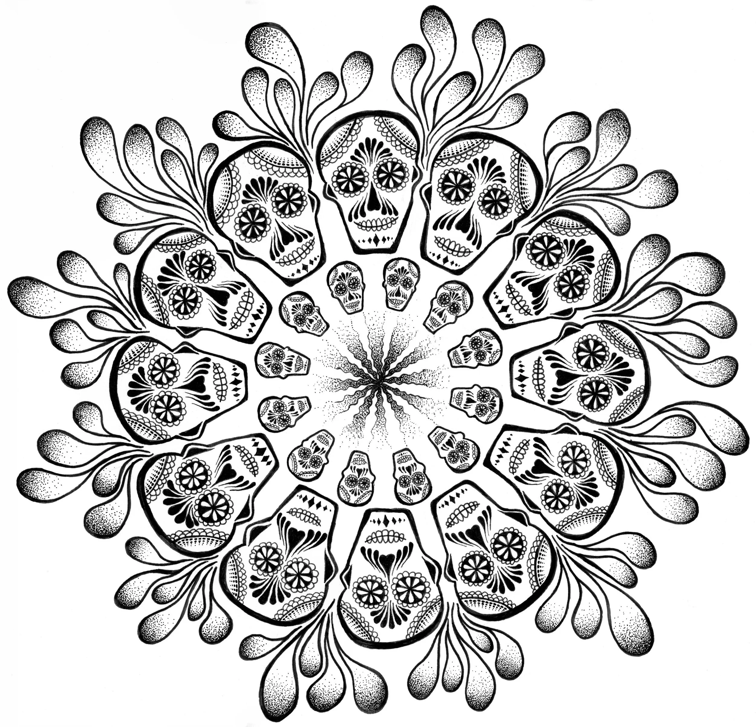 Sugar Skull Mandala