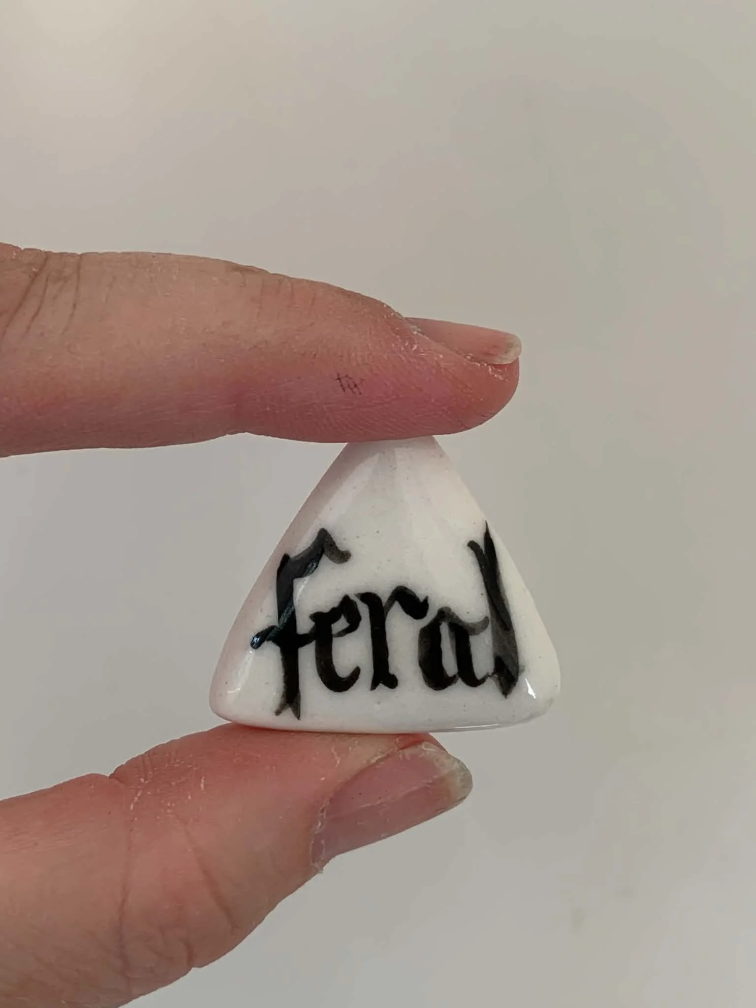 'Feral' Ceramic Pin.