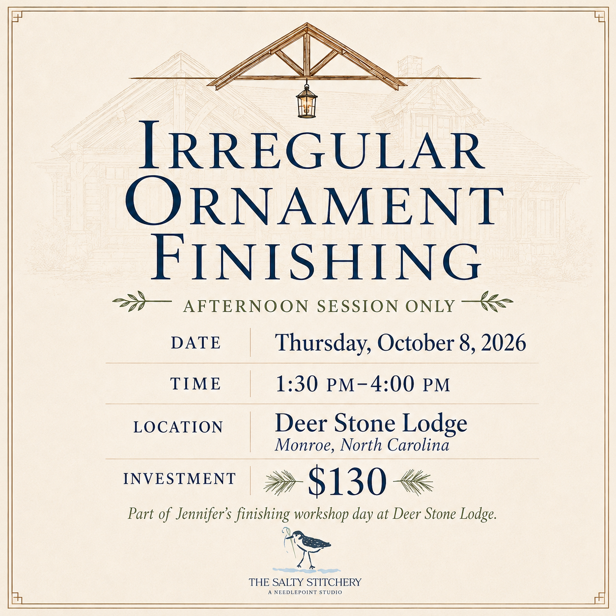 Irregular Ornament Finishing | Deer Stone Lodge