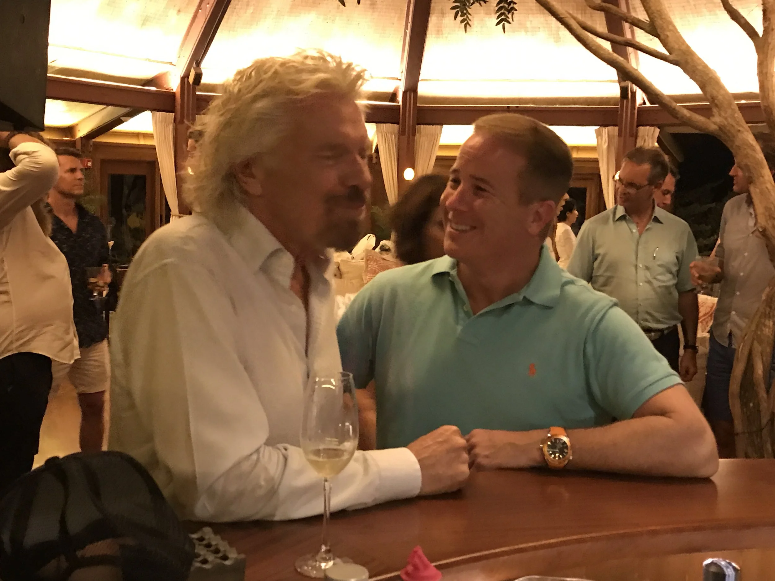 Aynsley Damery and Sir Richard Branson