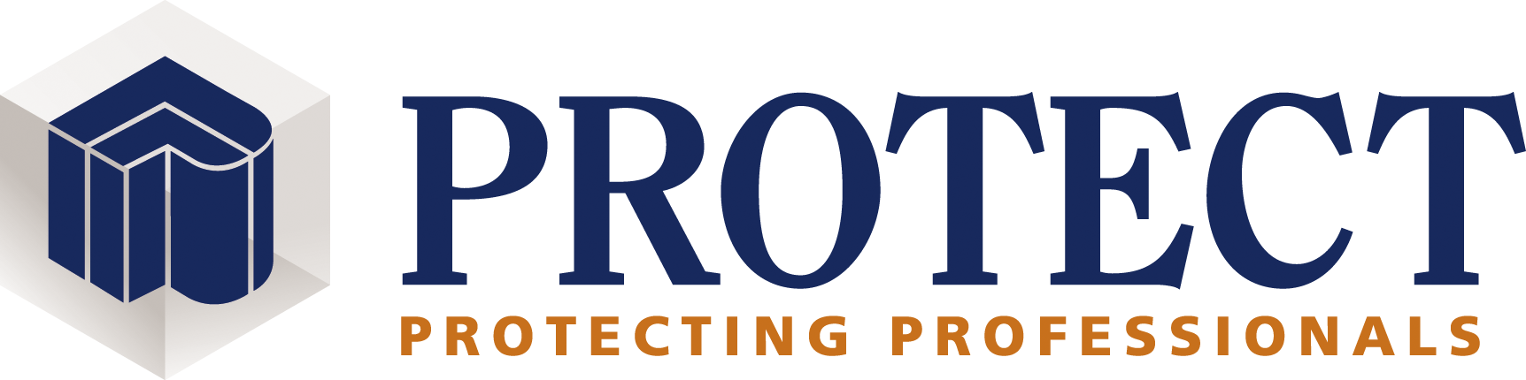 Logo of a company with a dark blue 3D cube design on the left and large stylized dark blue text next to it