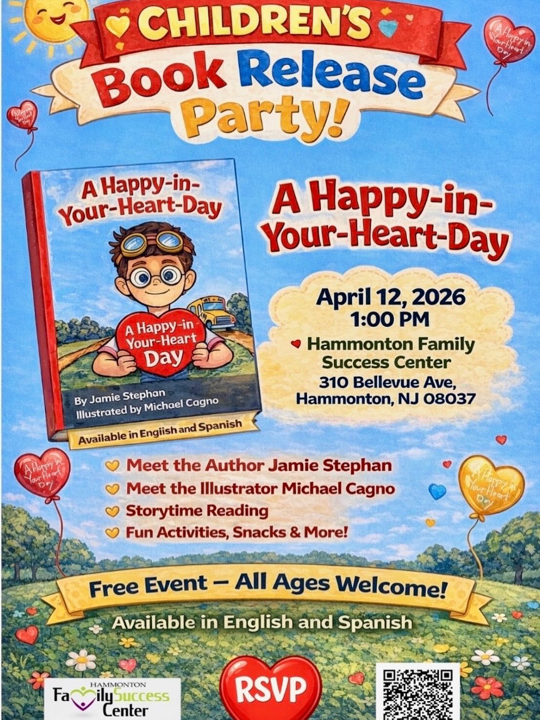 Join us tomorrow in @downtown.hammonton for our book launch at the #Hammonton Family Success Center. #kindness and #compassion are needed today more than ever. @jamie_stephan_r.i.s.e @michael__cagno
