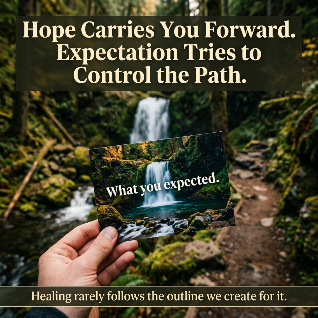 Hope Carries You Forward. Expectation Tries to Control the Path.