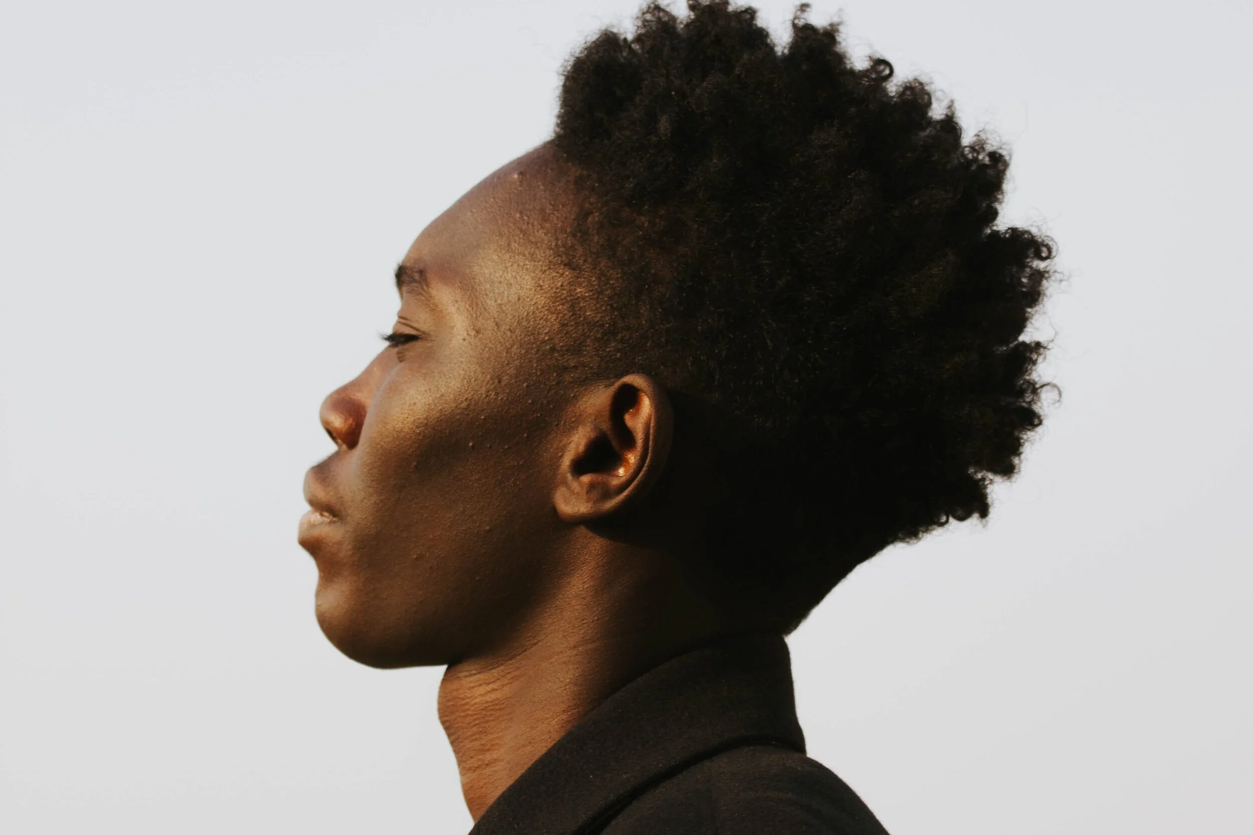 Profile portrait of a black man