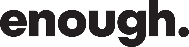 enough charity logo in black