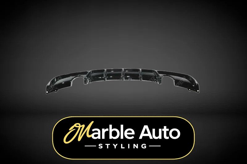 REAR DIFFUSER GLOSS BLACK BMW F30 F35 M SPORT SINLE TIP TWIN EXIT