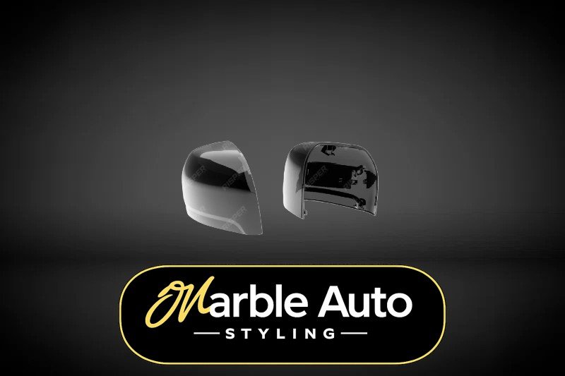 MIRROR CAPS GLOSS BLACK FOR TRANSIT CUSTOM 24+