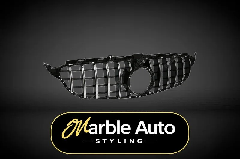 FRONT GRILL PANAMERICANA GT R SILVER MERCEDES C-CLASS W205 FACELIFT 18-20