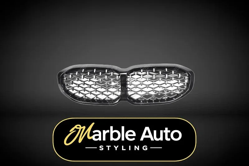 DIAMOND STYLE FRONT GRILL GLOSS BLACK BMW 1 SERIES F40 18-24