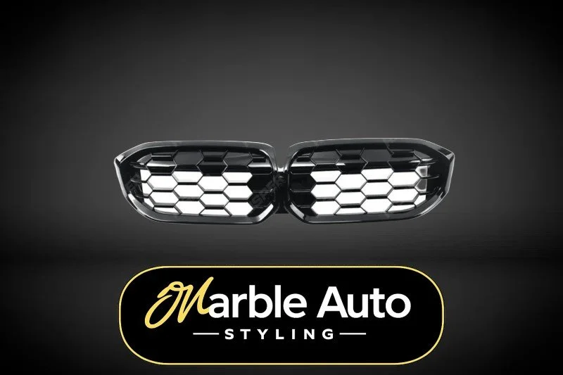 HONEYCOMB FRONT FRILLE GLOSS BLACK BMW 3 SERIES G20 G21 LCI