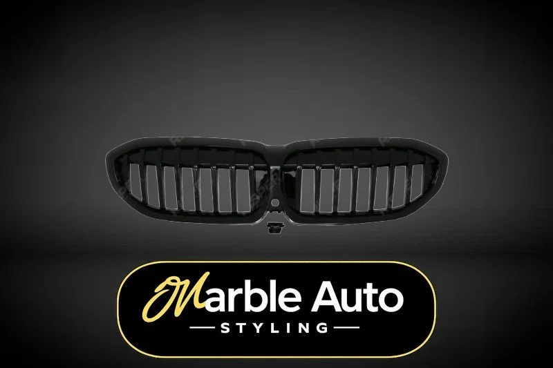 SOLID SLAT FRONT GRILL GLOSS BLACK BMW 3 SERIES G20 G21 PRE LCI 18-21