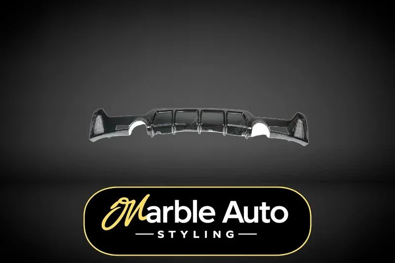 REAR DIFFUSER DUAL EXIT GLOSS BLACK BMW 4 SERIES F32 F36 M SPORT