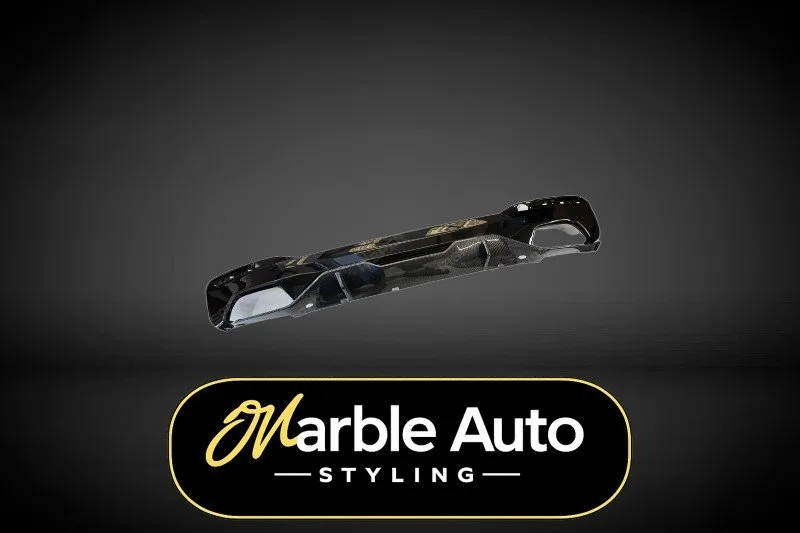 MP REAR DIFFUSER DUAL EXIT GLOSS BLACK/CARBON BMW 5 SERIES M SPORT G30 G31 17-24