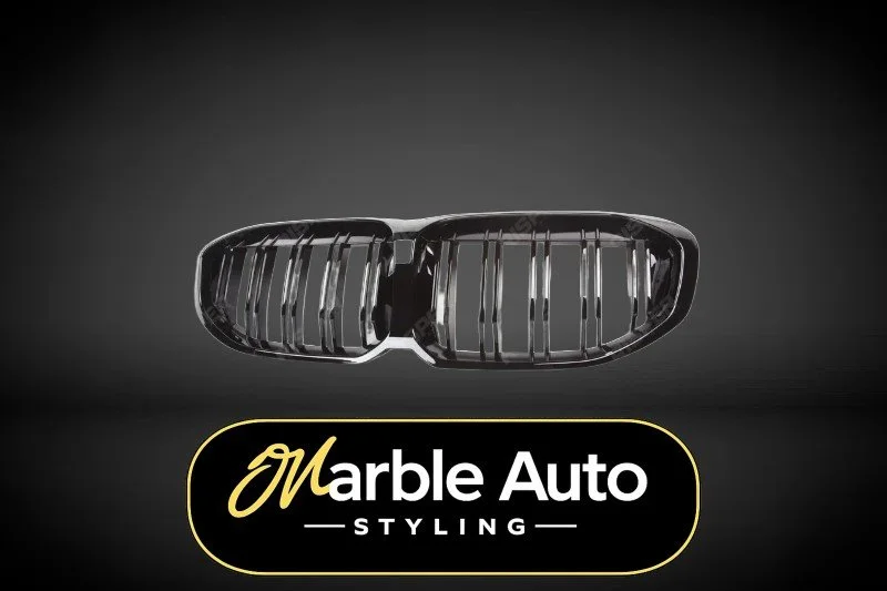 DOUBLE SLAT FRONT GRILL GLOSS BLACK BMW 1 SERIES F40 18-24