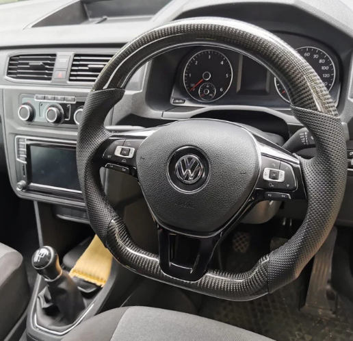 VK CADDY MK4 CARBON FIBRE STEERING WHEEL 16-20