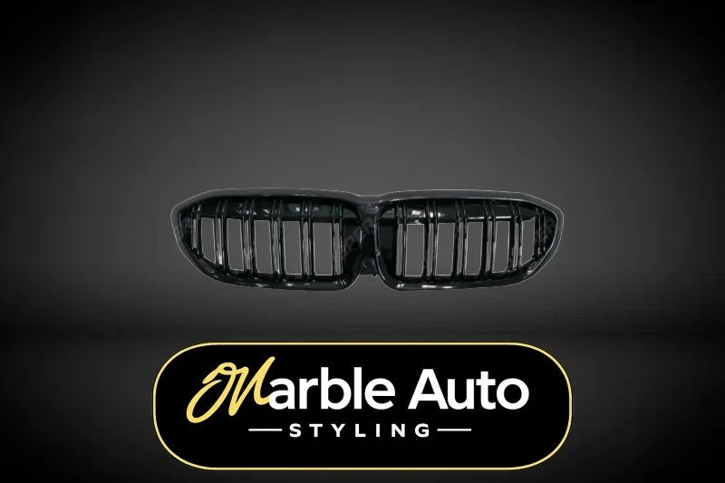 M3 STYLE DOUBLE SLAT FRONT GRILL GLOSS BLACK BMW 3 SERIES G20 G21 PRE LCI 18-21