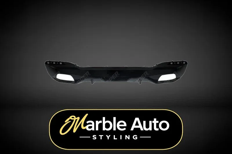 MP REAR DIFFUSER DUAL EXIT GLOSS BLACK BMW 5 SERIES M SPORT G30 G38 17-24