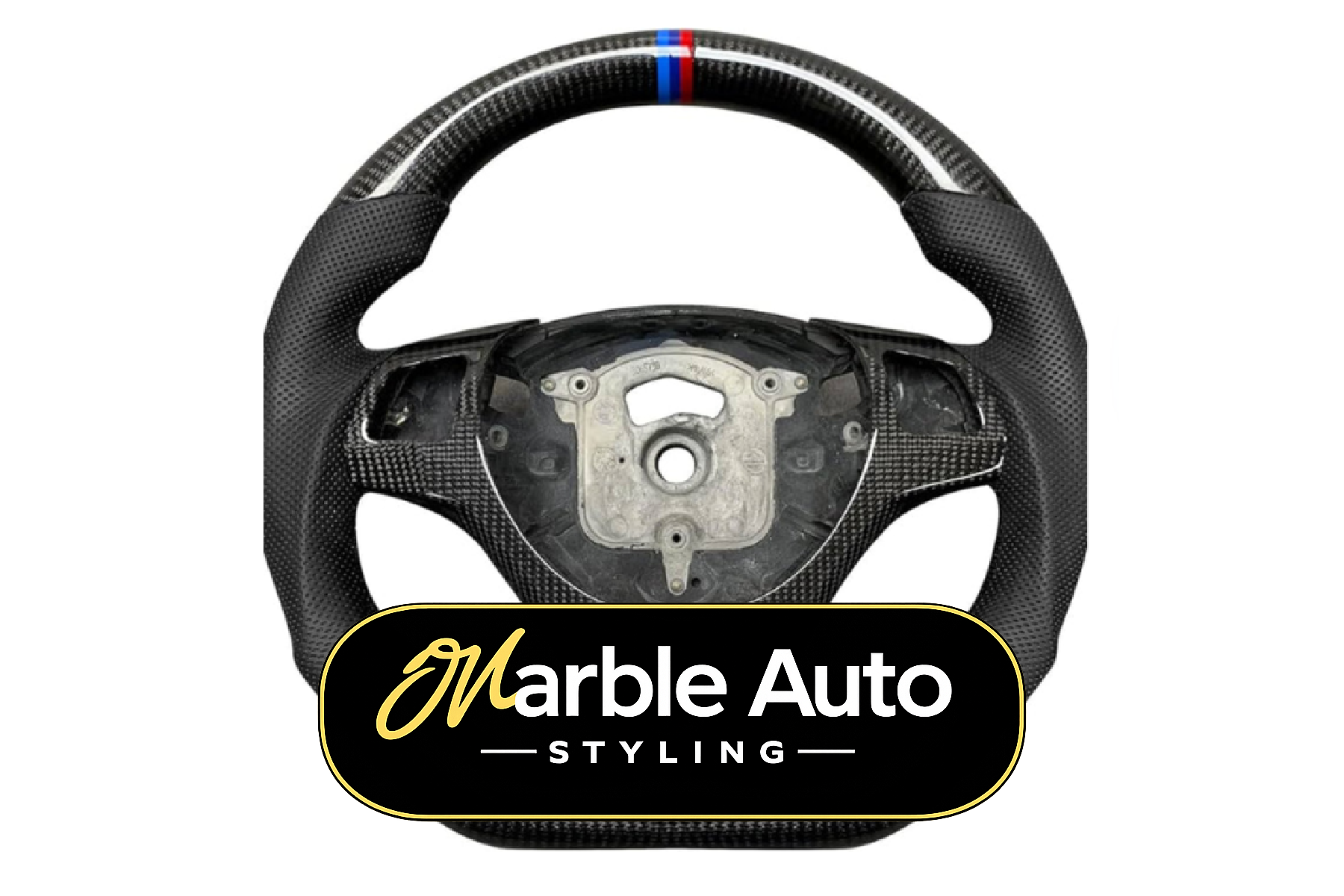 BMW E SERIES CUSTOM CARBON FIBRE STEERING WHEEL.