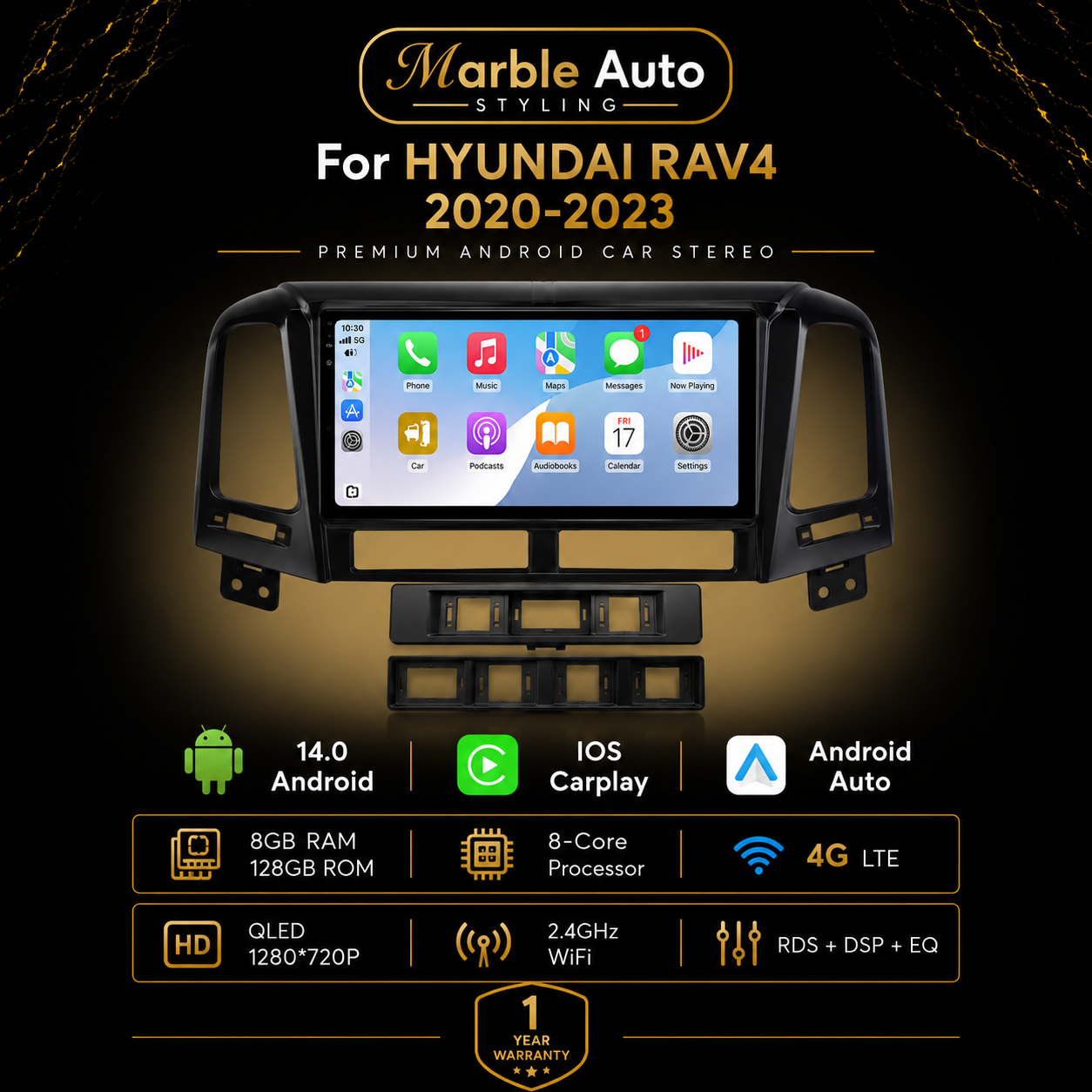12.3 Inch For Toyota RAV4 RAV 4 2020-2023 Wireless Carplay Android Auto