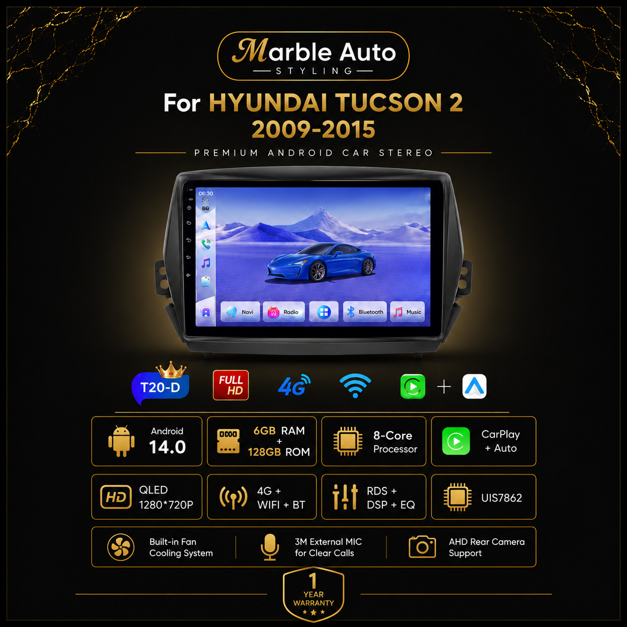Car Radio For Hyundai Tucson 2 LM Ix35 2009-2015