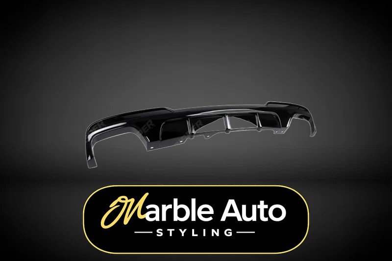 REAR DIFFUSER GLOSS BLACK QUAD EXIT BMW 5 SERIES M SPORT F10 F11