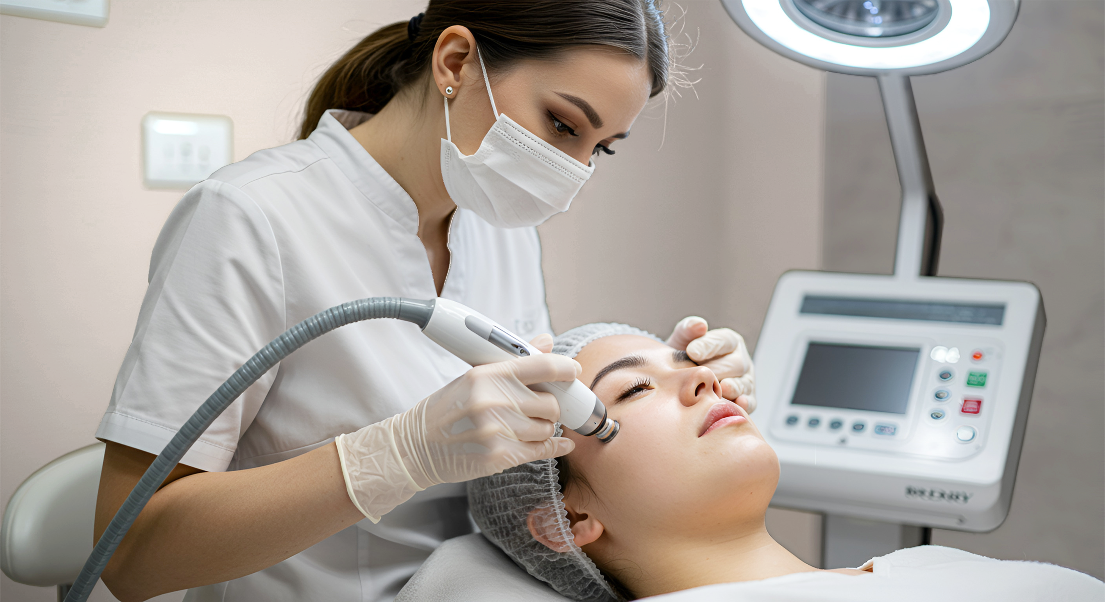 Kvinne som utfører behandling på kvinne