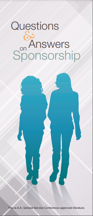 Cover page of a publication titled 'Questions & Answers on Sponsorship' with silhouettes of two people walking.