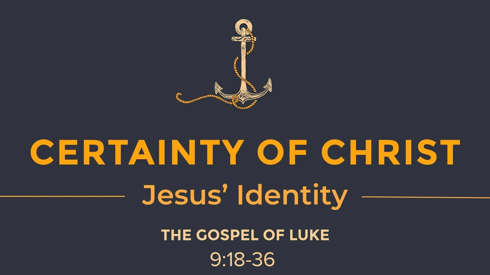 Jesus’ Identity