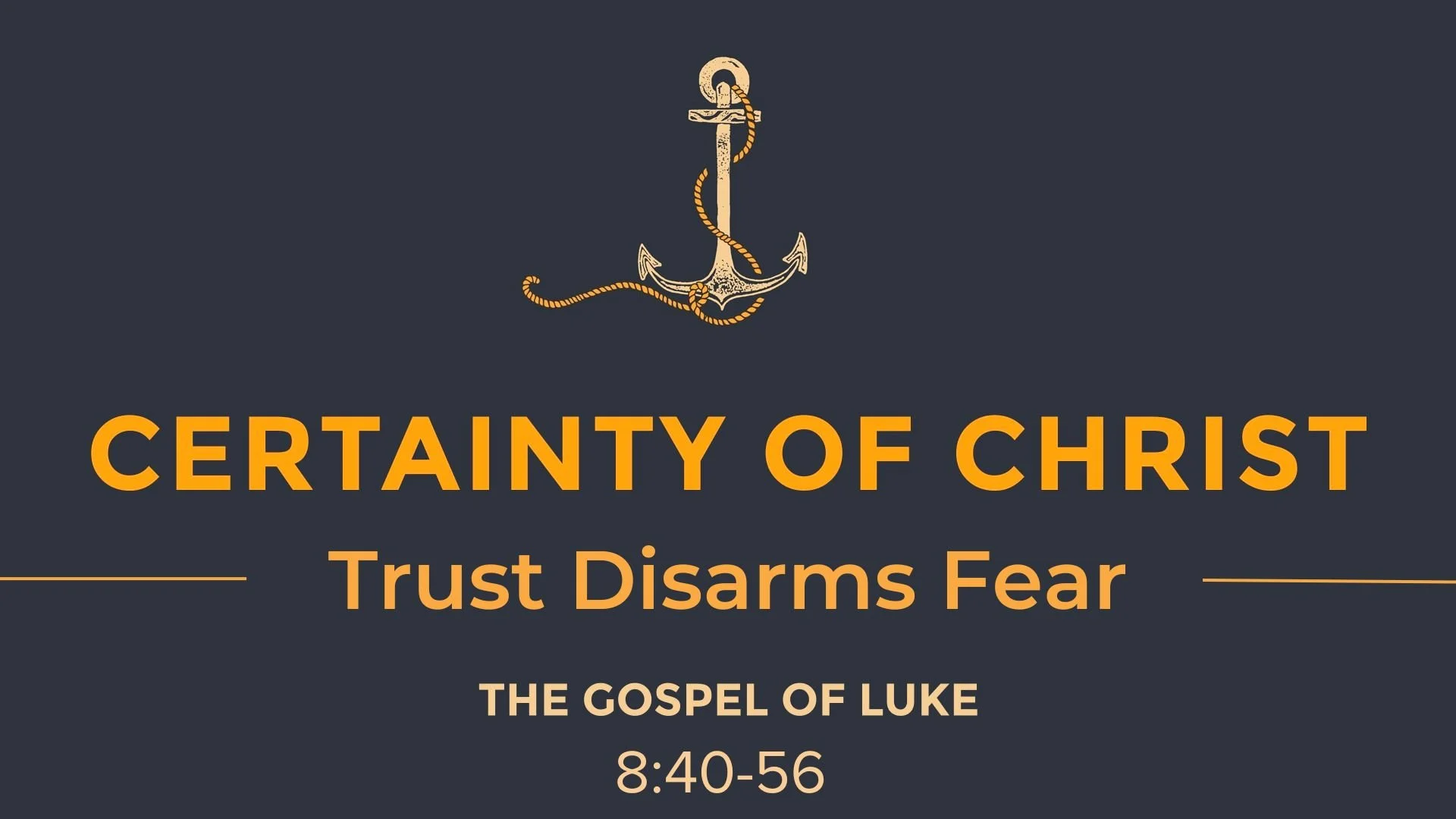 Trust Disarms Fear