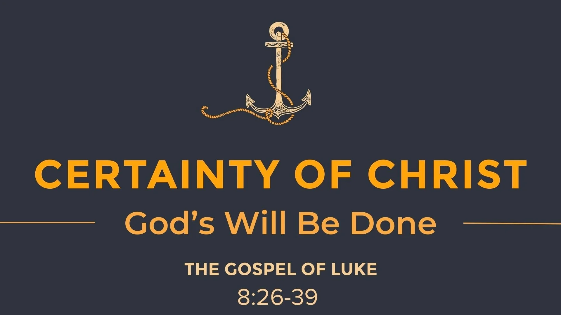 God’s Will Be Done
