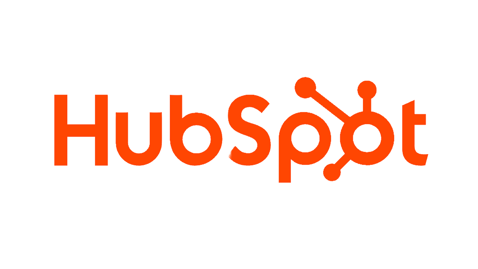 HubSpot logo with stylized orange text and interconnected dots resembling a network or connections.