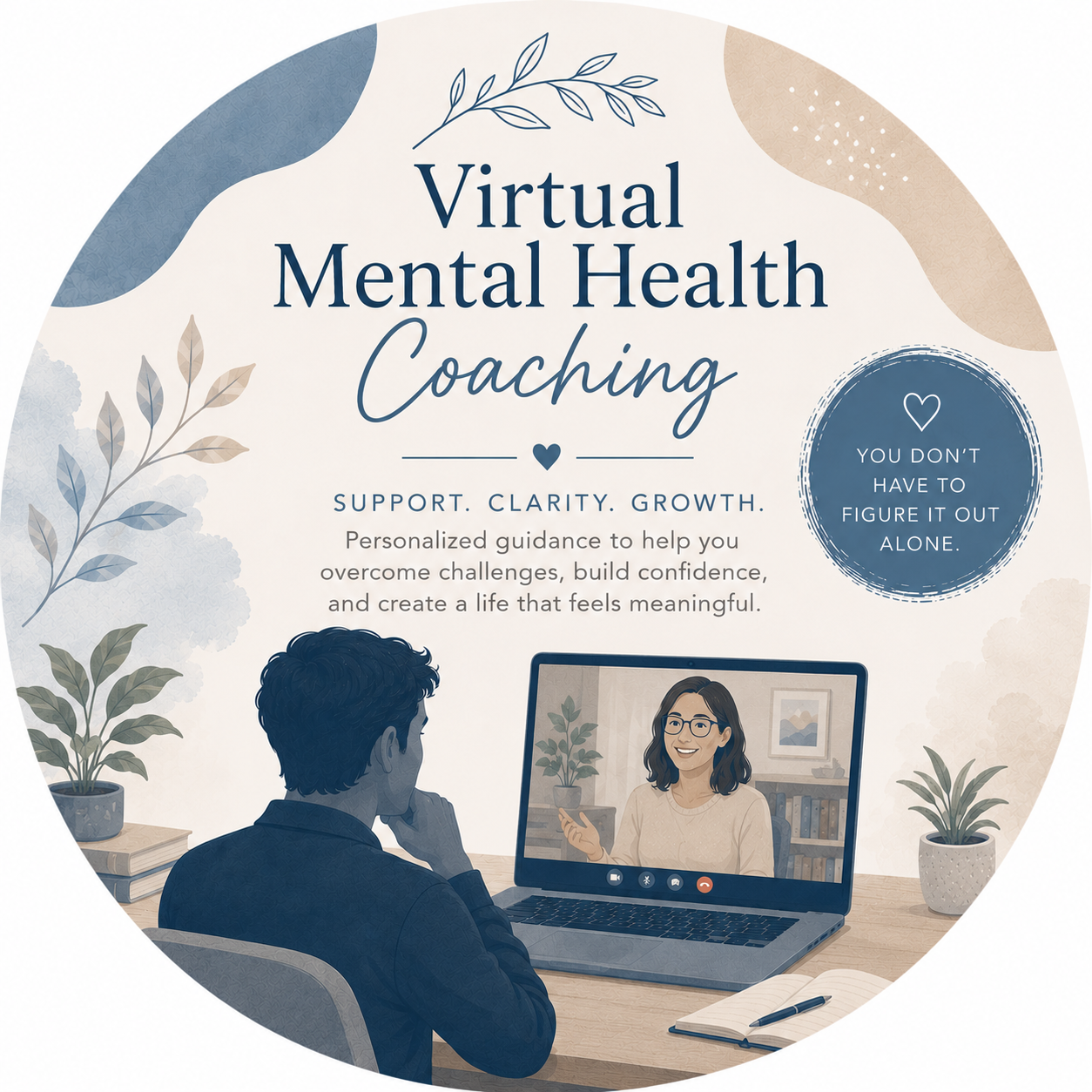 Virtual Mental Health Coaching Session 1hr