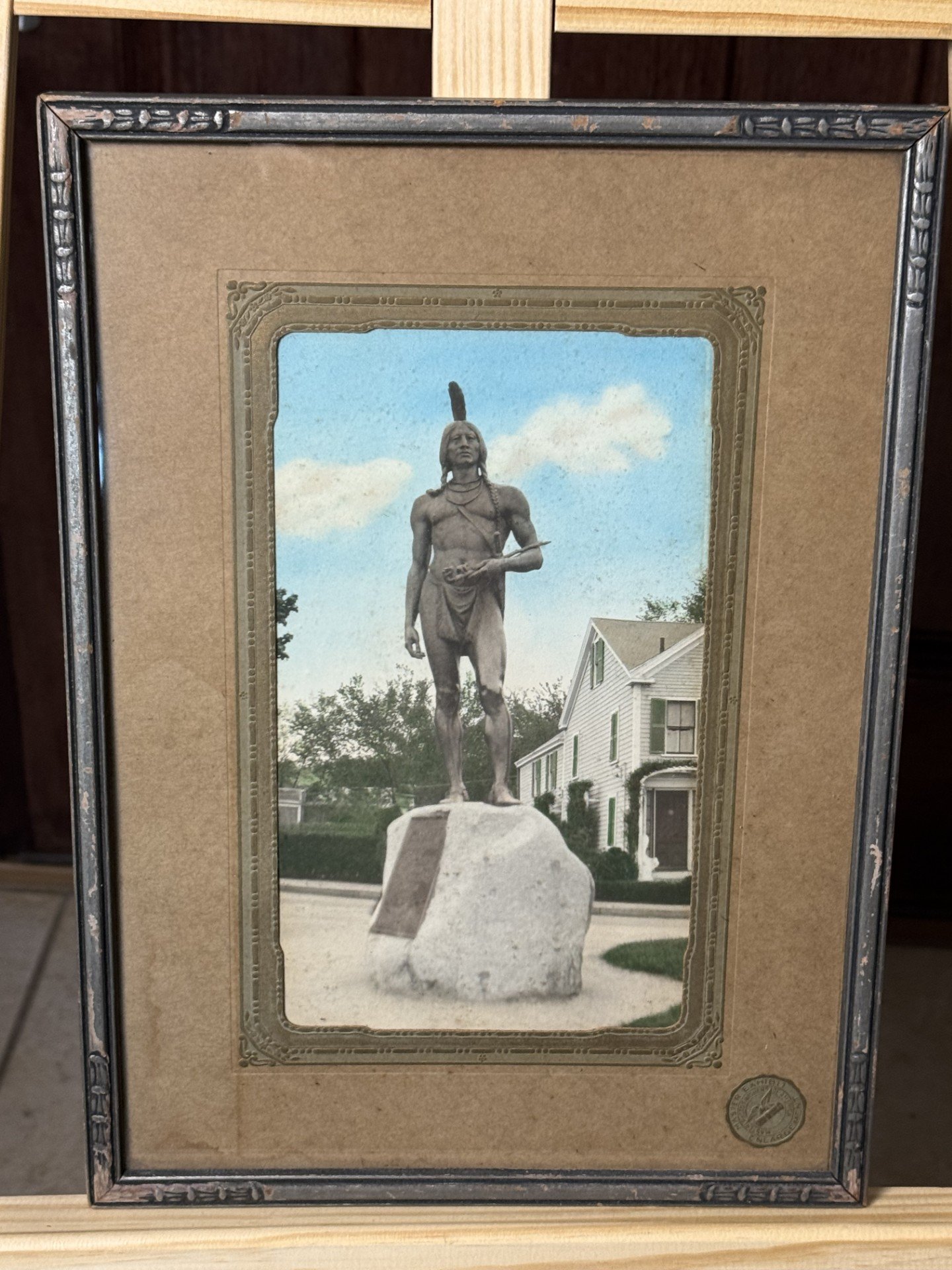 A 1933 Award-Winning Photographic Enlargement of the Massasoit/Ousamequin Monument in Plymouth