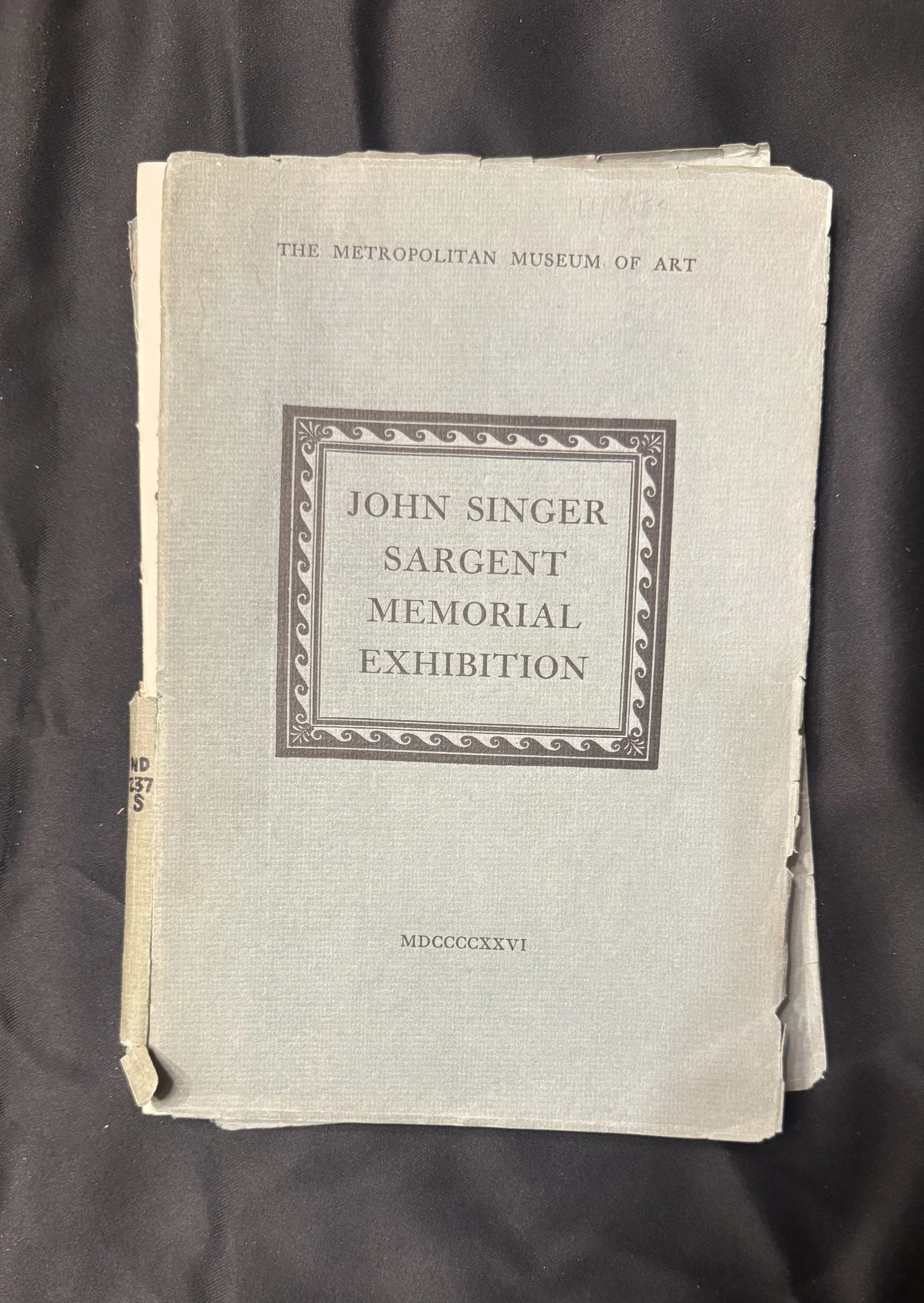 John Singer Sargent Memorial Exhibition, The Metropolitan Museum of Art, 1926 — Featuring Mayflower Descendant General Charles Jackson Paine