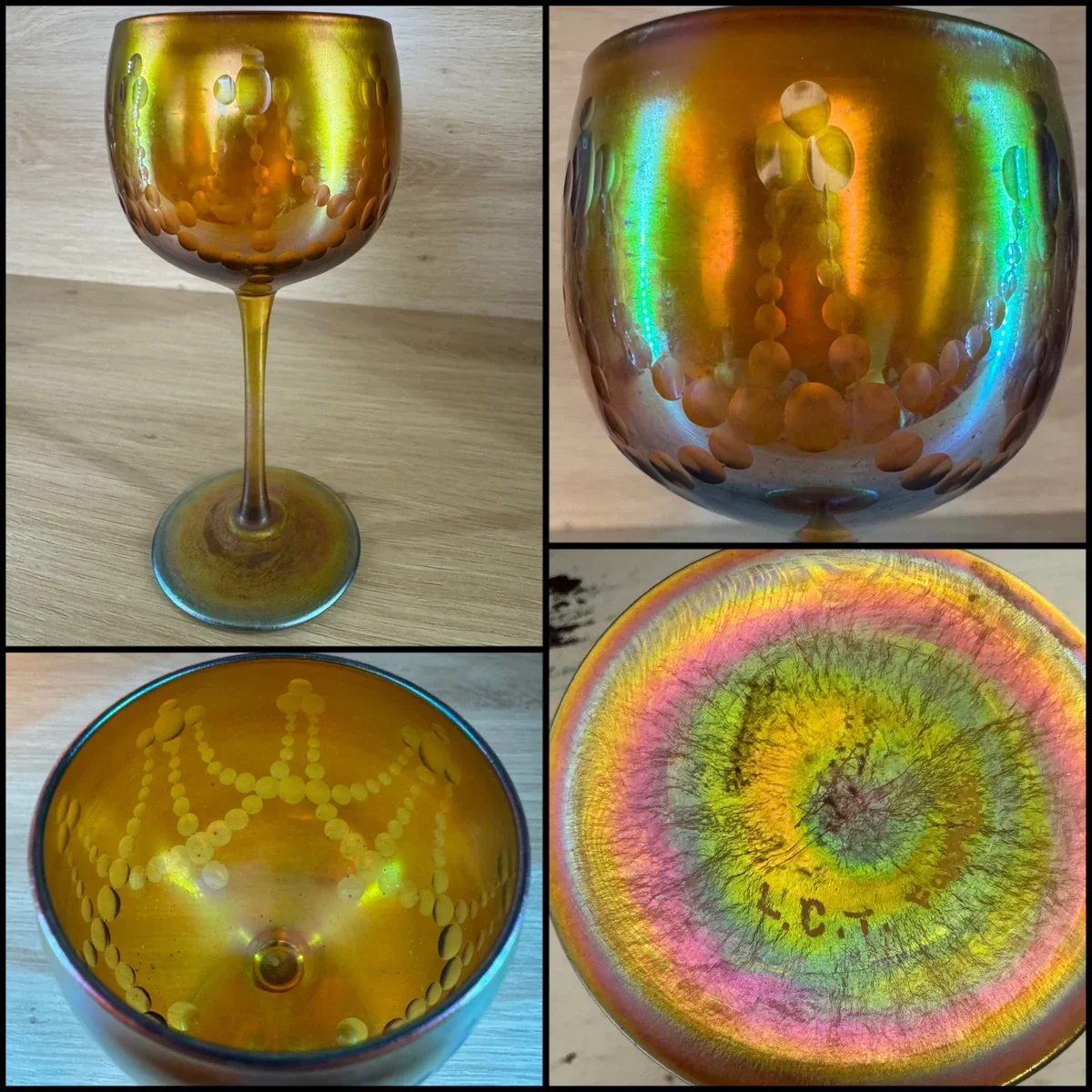 Louis Comfort Tiffany Favrile Cordial Glass — A Mayflower Descendant and American Art Glass