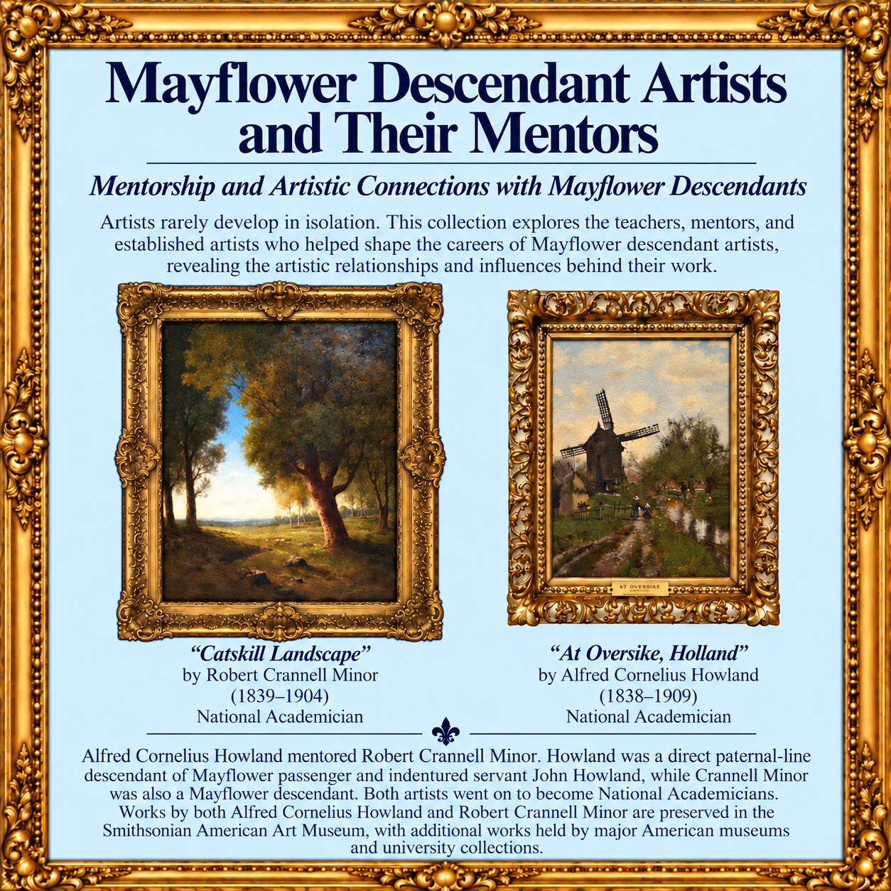 Mayflower Descendant Artists and Their Mentors Collection